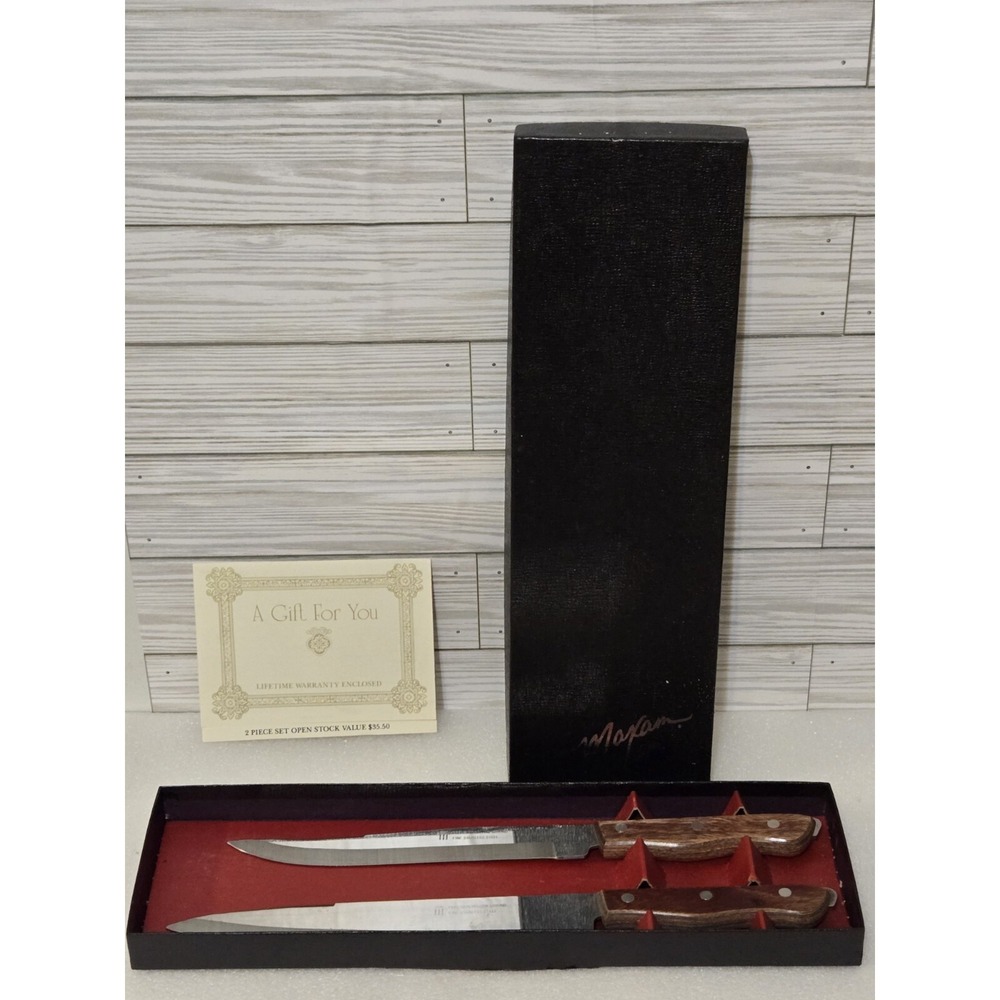 Maxam Vtg 2 Piece Carving Knife Set Precision Hollow Ground Fine Stainless Japan
